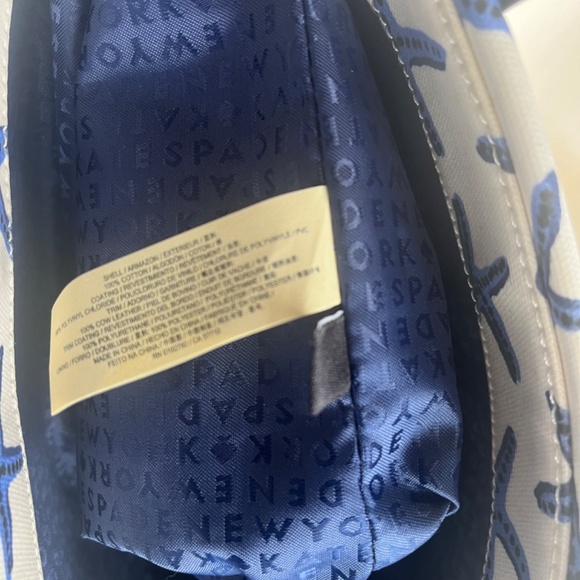 Kate Spade Dancing Starfish Bon Shopper Under the Sea Nautical Tote Shoulder Bag - Picture 10 of 12